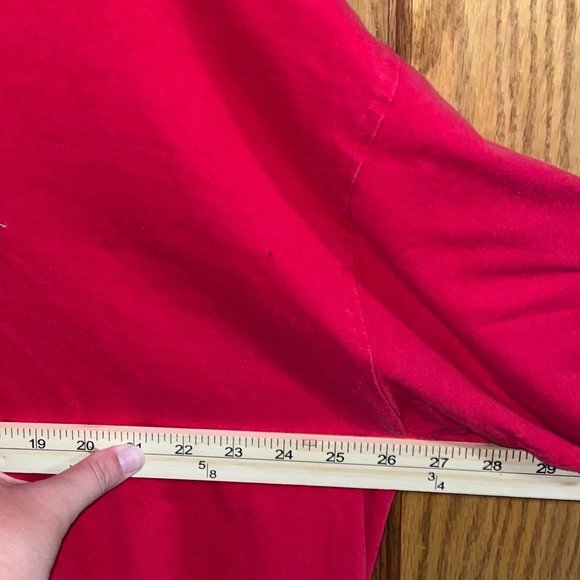 Tommy Girl Women's 2XL Vintage Embroidered Patch y2k Red Casual Tshirt - Picture 6 of 8